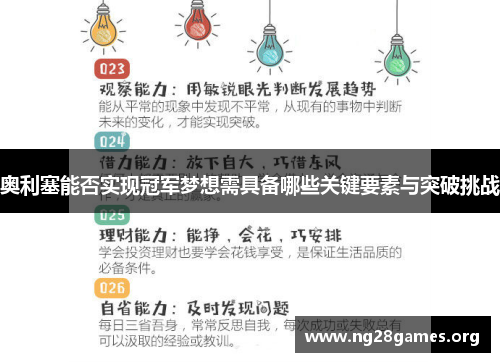 奥利塞能否实现冠军梦想需具备哪些关键要素与突破挑战