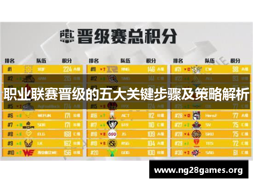 职业联赛晋级的五大关键步骤及策略解析 职业联赛晋级的五大关键步骤及策略解析