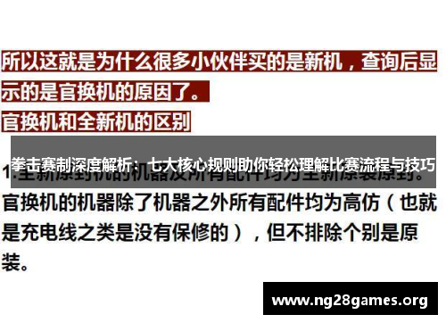 拳击赛制深度解析：七大核心规则助你轻松理解比赛流程与技巧
